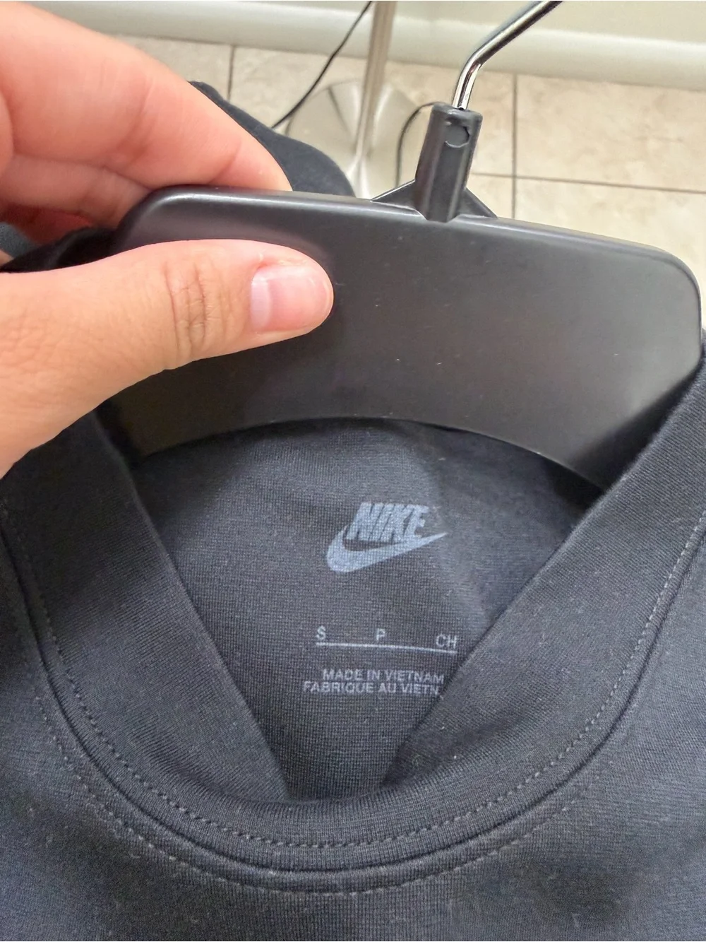 Nike Black Midi Tee Dress with Small White Swoosh